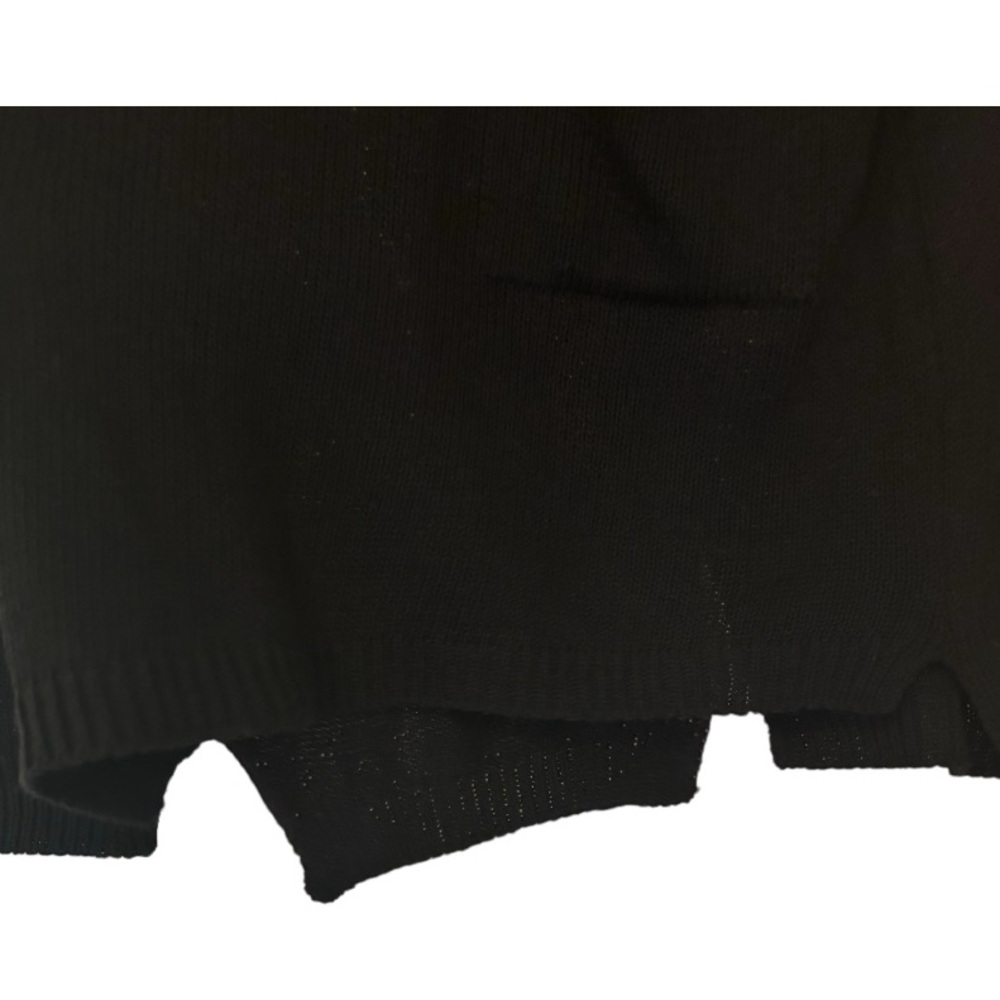 NWT M MADE IN ITALY 100% Cotton Black Sweater - Picture 3 of 6